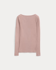 Tissue Boatneck Top | Dusty Rose