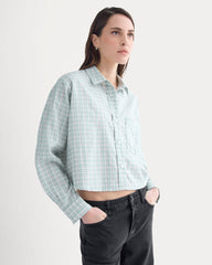 The Way-Short Shirt in Silky Cotton | Gray Mist