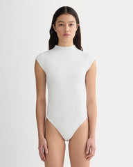 The Form Funnel-Neck Bodysuit | White