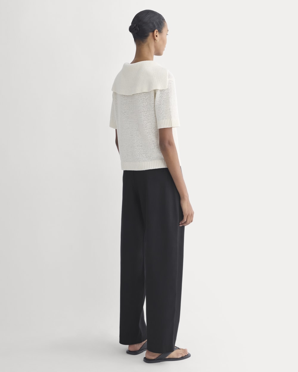 Open Collar Polo | Bone