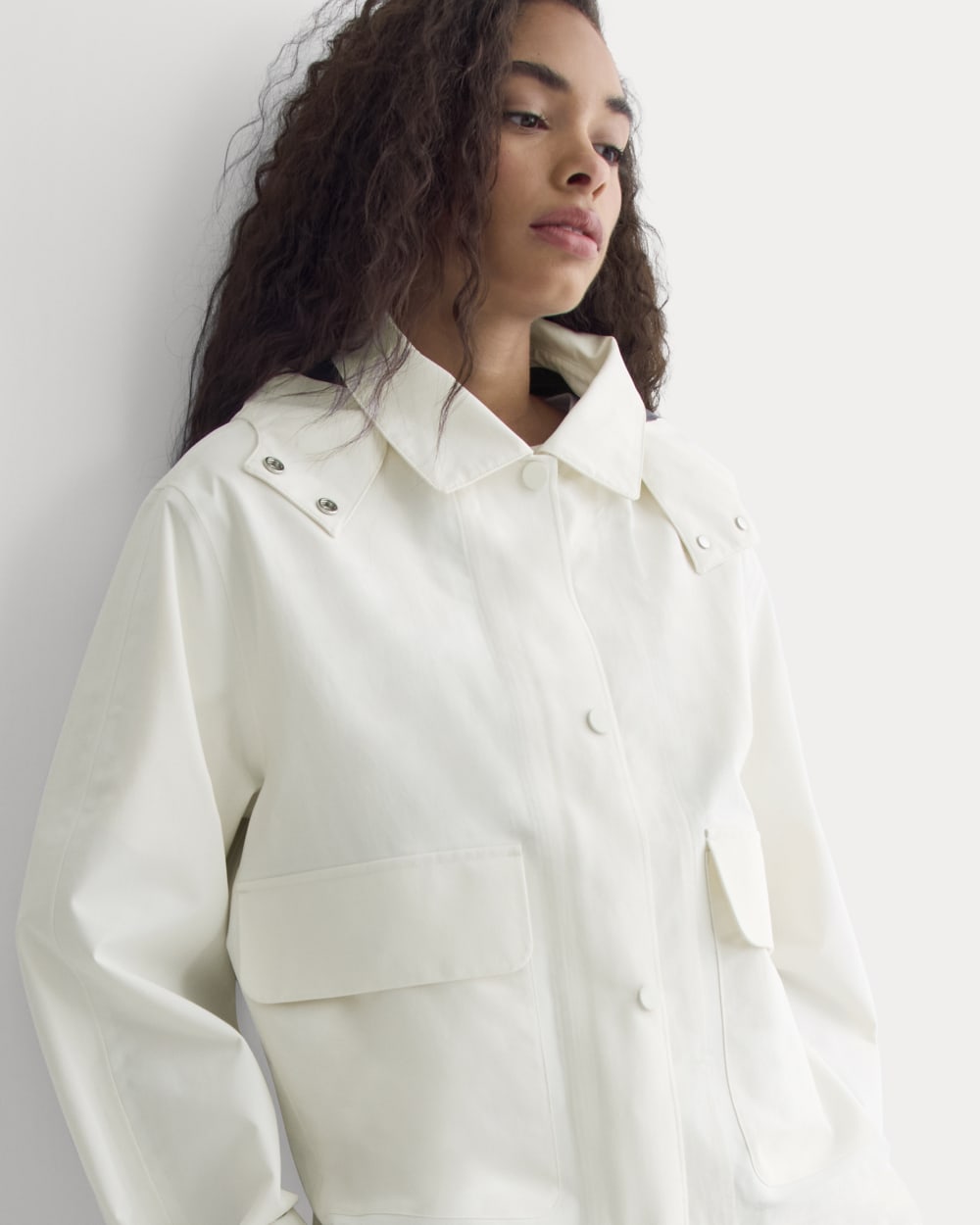 Re:Cycled Nylon Barrel Jacket | Bone