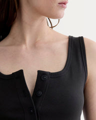 The Selfie Henley Tank | Black