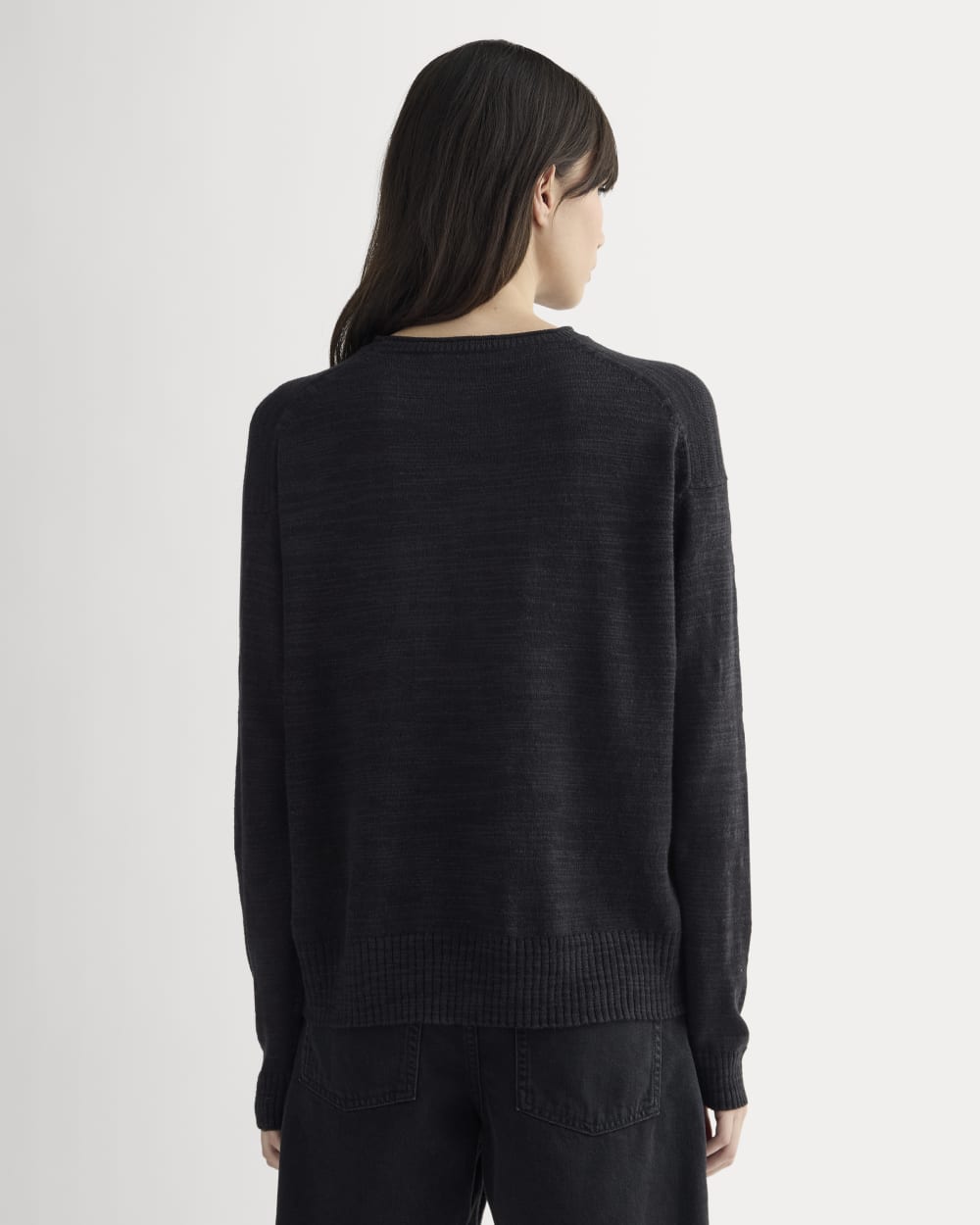 The Slouch Sweater in Cotton Linen | Black