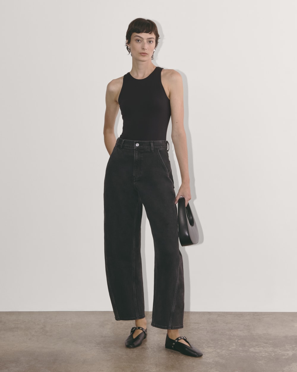 The Cutaway Tank Bodysuit | Black | Thong