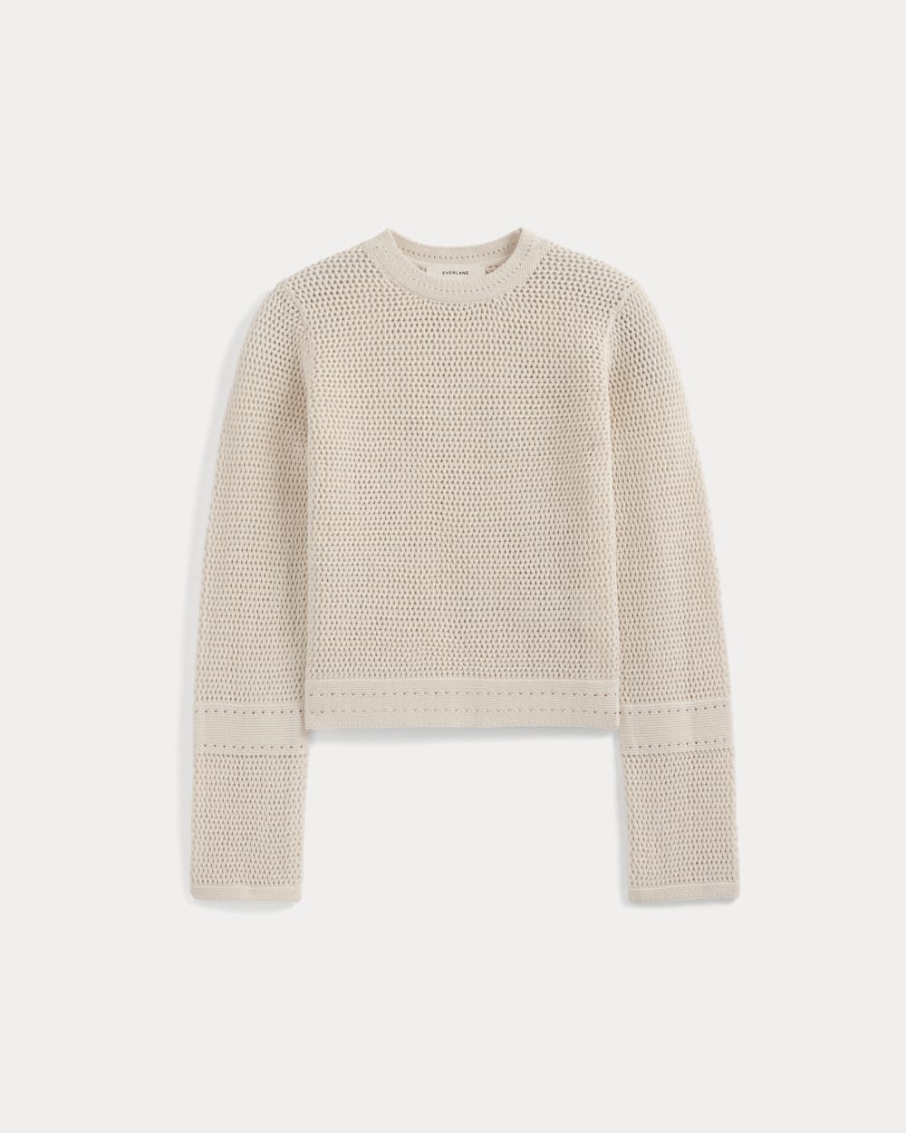Open Knit Long-Sleeve Crew in Everyday Cotton | Canvas