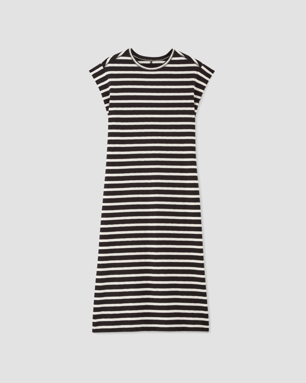 The Muscle Tee Midi Dress | Black / Bone