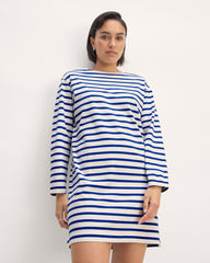 The Mariner Dress | Bone / Mazarine Blue