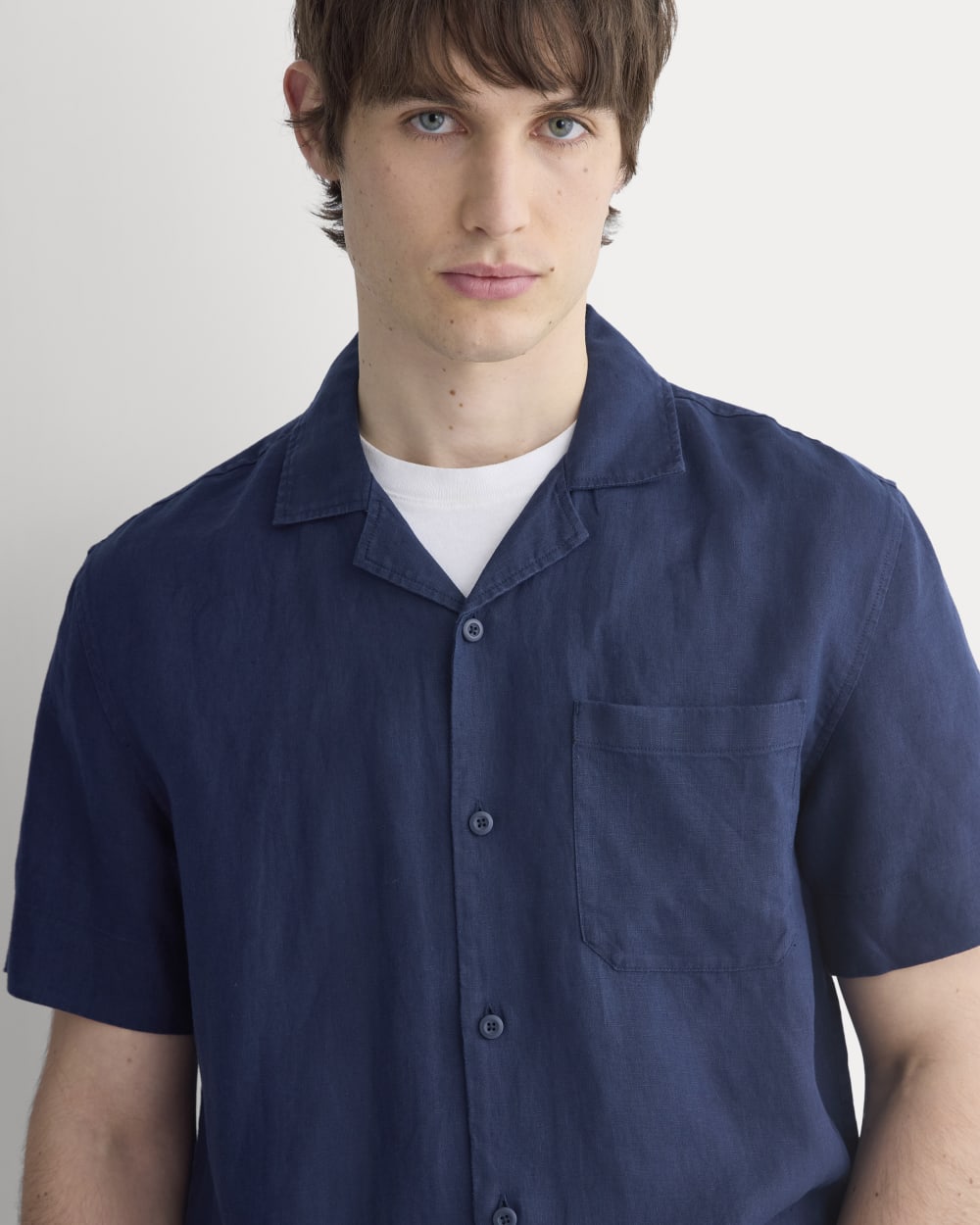 Linen Resort Shirt |  Navy