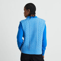The Cloud Cable-Knit Vest | Lake