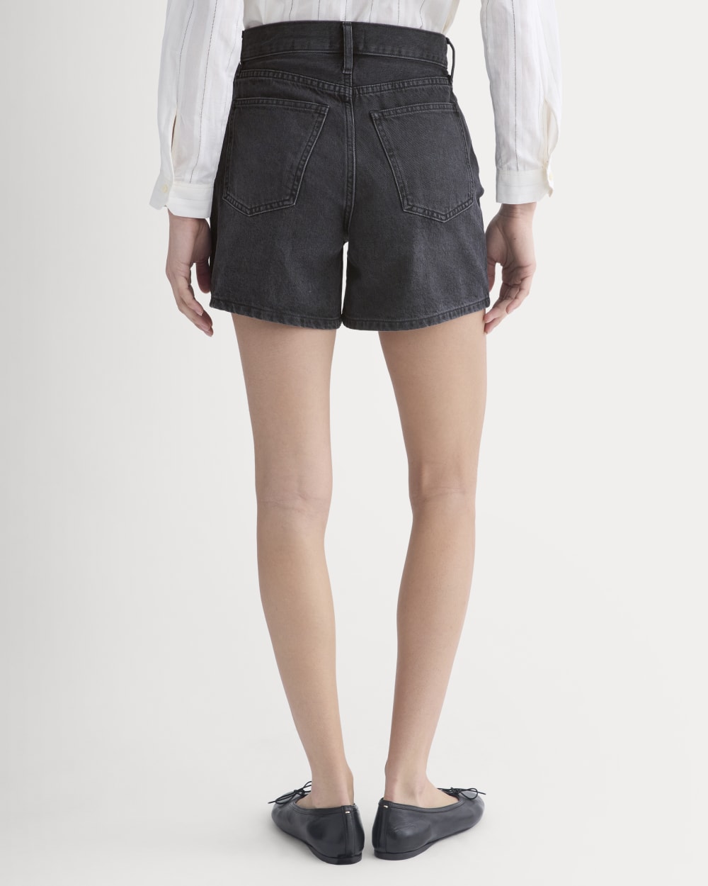 Way-High® A-Line Denim Short | Washed Black