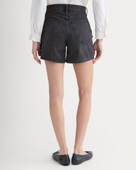 Way-High® A-Line Denim Short | Washed Black