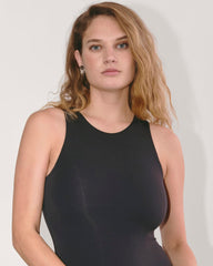 The Cutaway Tank Bodysuit | Black | Bikini