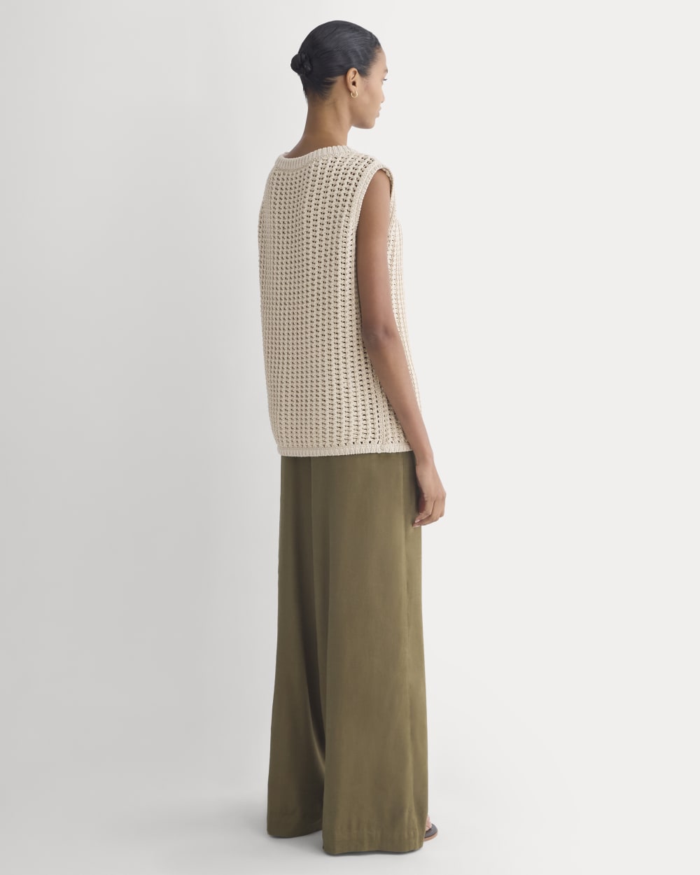 Open-Knit Tunic Vest in Elevated Cotton | Peyote