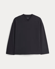 Retro V-Neck Jersey | Black