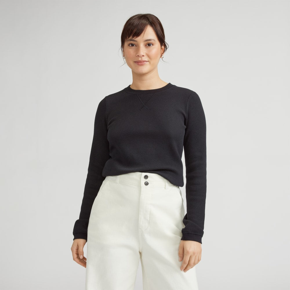 The Organic Cotton Waffle Tee | Black