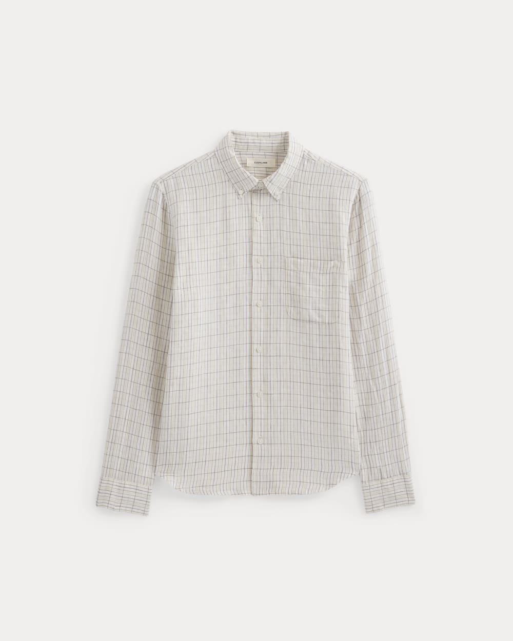 The Classic Shirt in Linen | Bone Plaid
