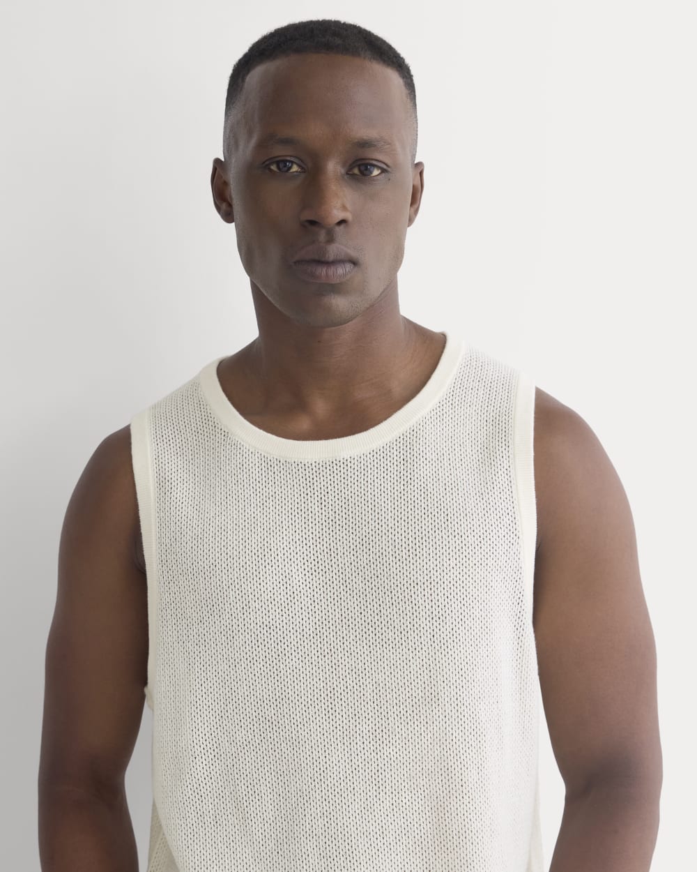 Textured Knit Tank | Bone