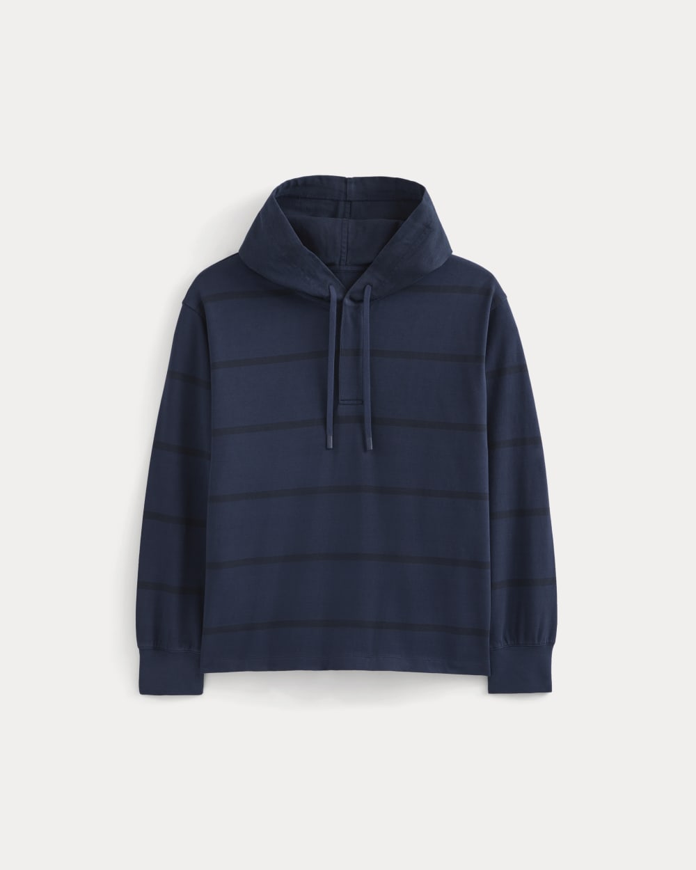 Vintage Rugby Hoodie | Dark Sapphire Stripe