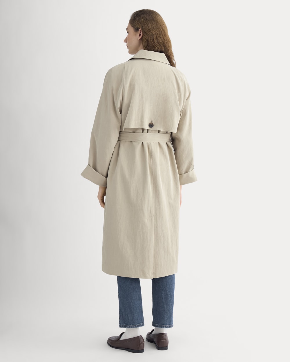 Drapey Twill Trench | Trench Coat Khaki