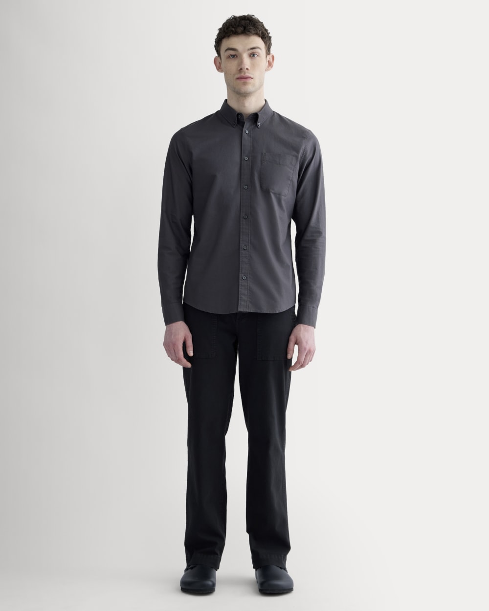 The Slim Oxford Shirt | Slate Grey | Tall