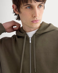 Luxe Fleece Full-Zip Hoodie | Olive Night