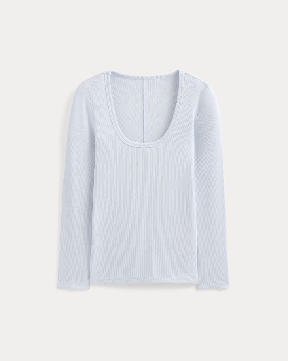 Luxe Rib Deep U-Neck Top | Skywriting