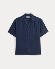 Linen Resort Shirt |  Navy
