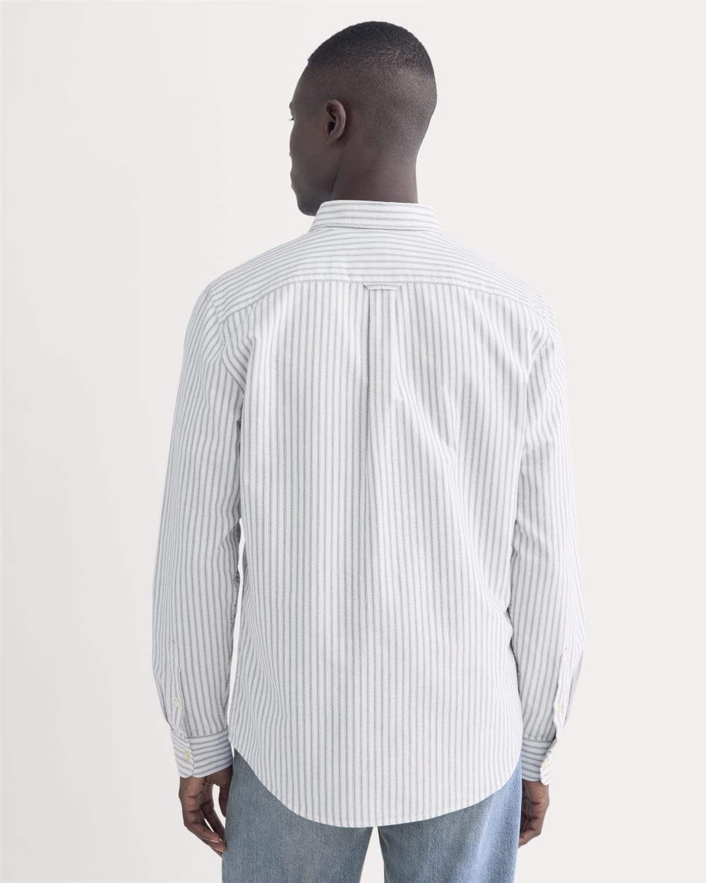 The Slim Oxford Shirt | Bone/Navy | Standard