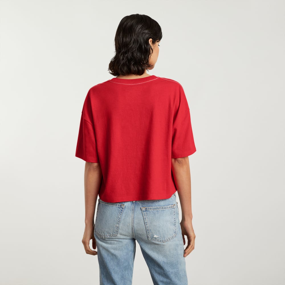 The Vintage Henley Hemp Tee | Goji Berry