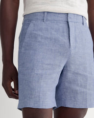 The 7" Linen Trouser Short | Chambray