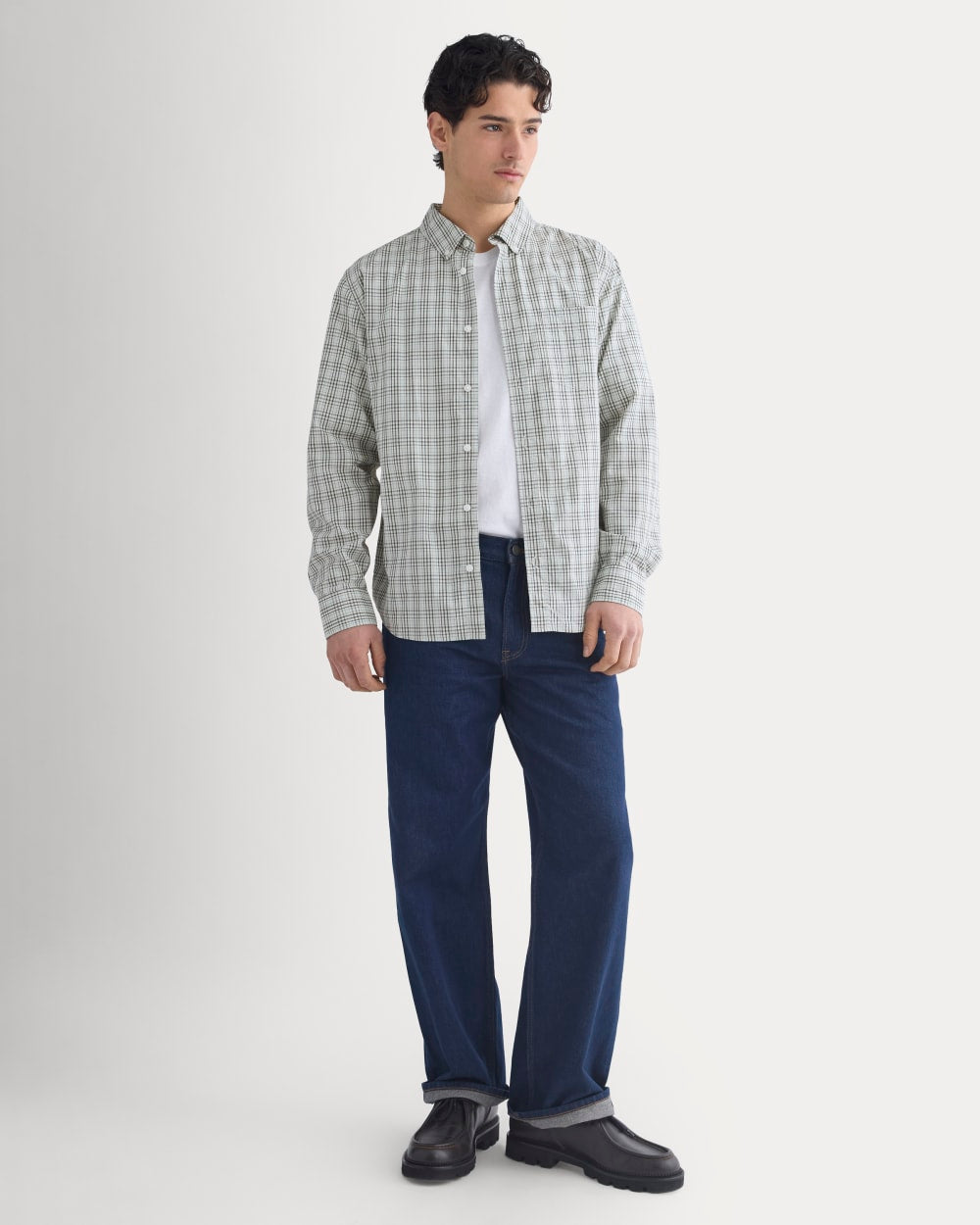 Washed Poplin Shirt | Skywriting/Multi