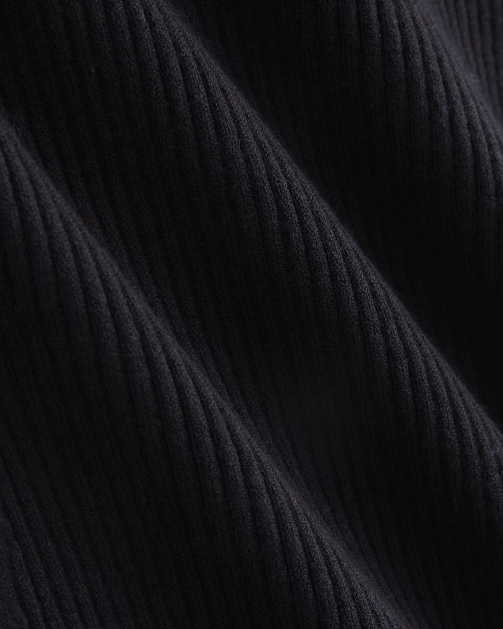 Cutaway Ribbed Midi Dress | Black