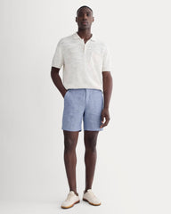 The 7" Linen Trouser Short | Chambray