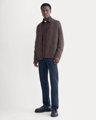 The Cloud Relaxed Cardigan | Heathered Burgundy