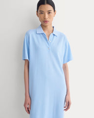 Pique Polo Short-Sleeve Dress | Open Air Blue