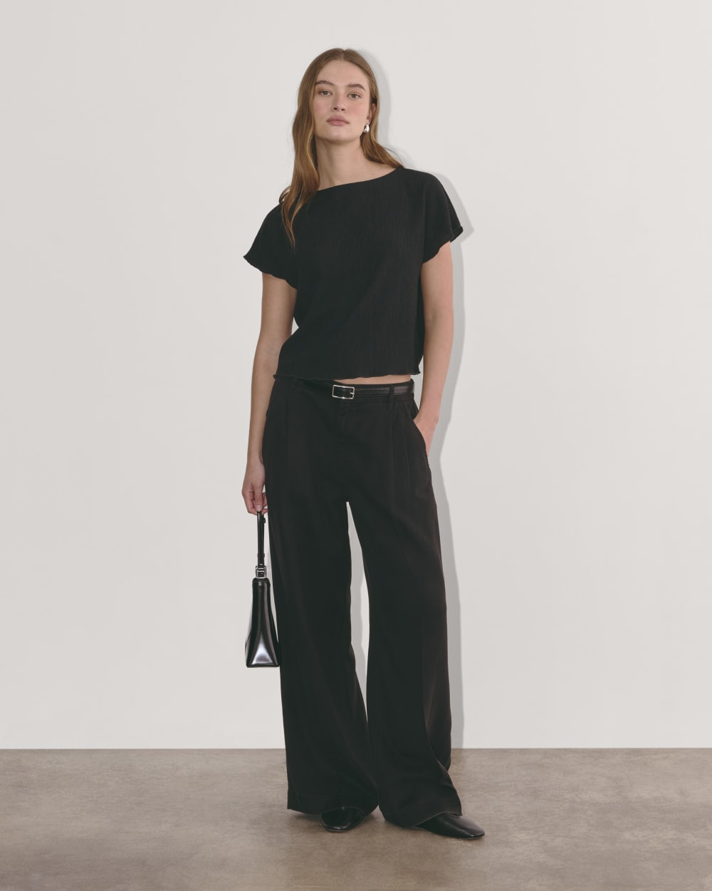 The Crinkle Top | Black