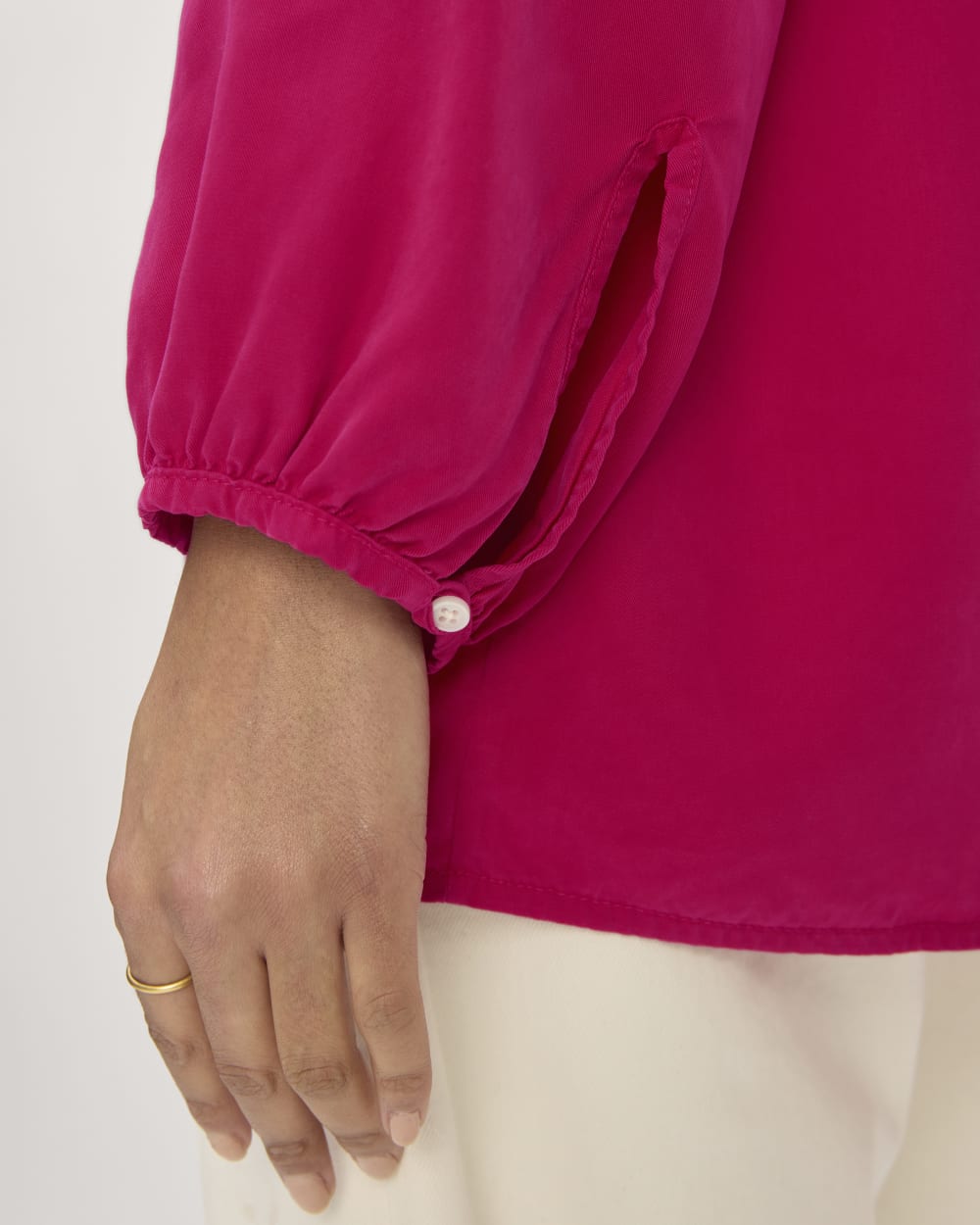 The Gathered Shirt in Butterlite | Red Currant