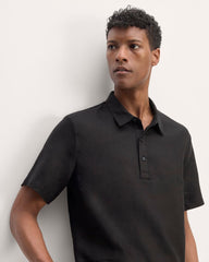 The Linen Short-Sleeve Popover Shirt | Black