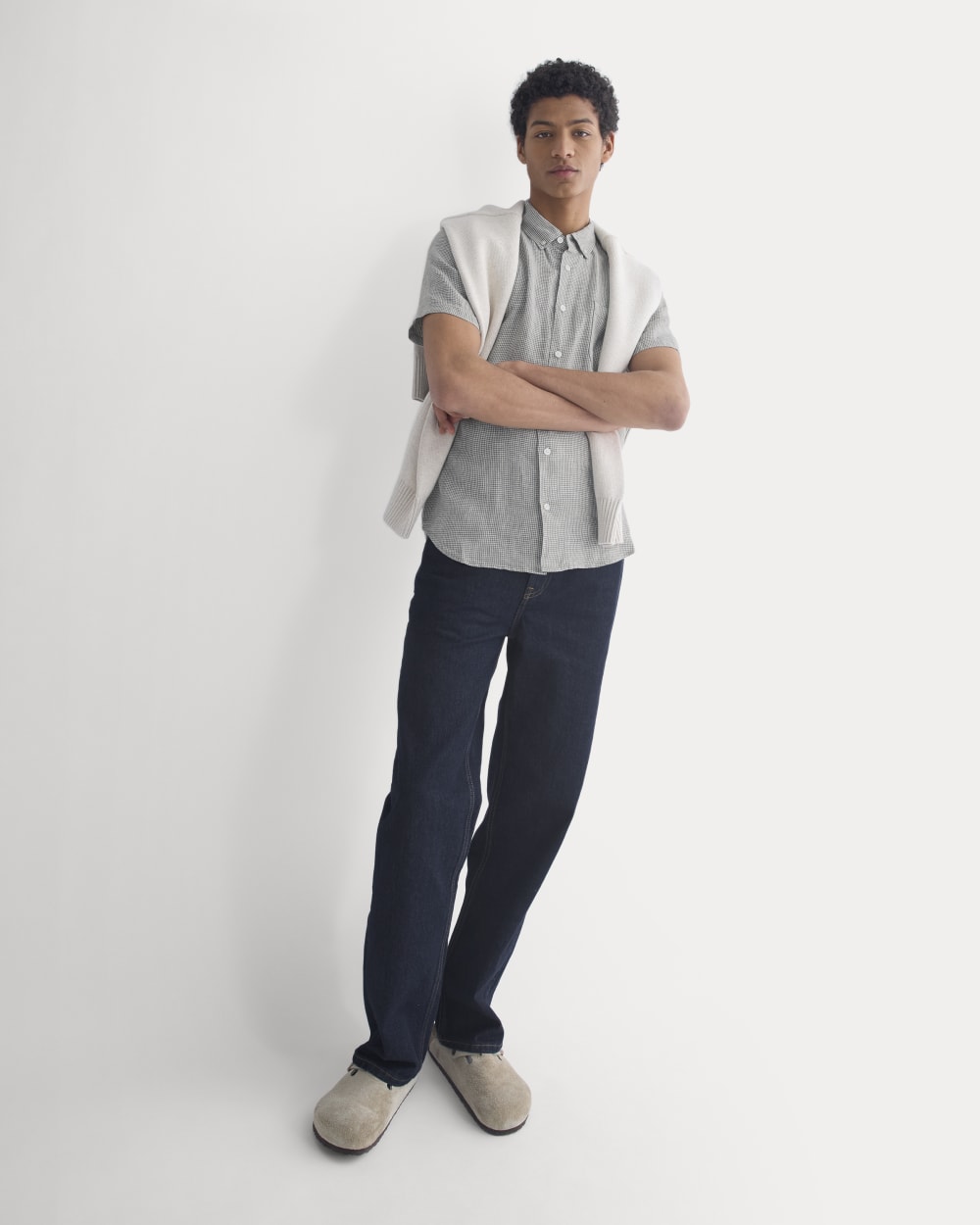 The Classic Short-Sleeve Shirt in Linen | Agave / Bone