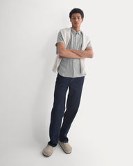 The Classic Short-Sleeve Shirt in Linen | Agave / Bone