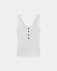 The Selfie Henley Tank | White
