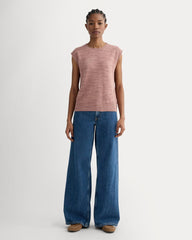 The Muscle Sweater in Cotton Linen | Rose Dusk