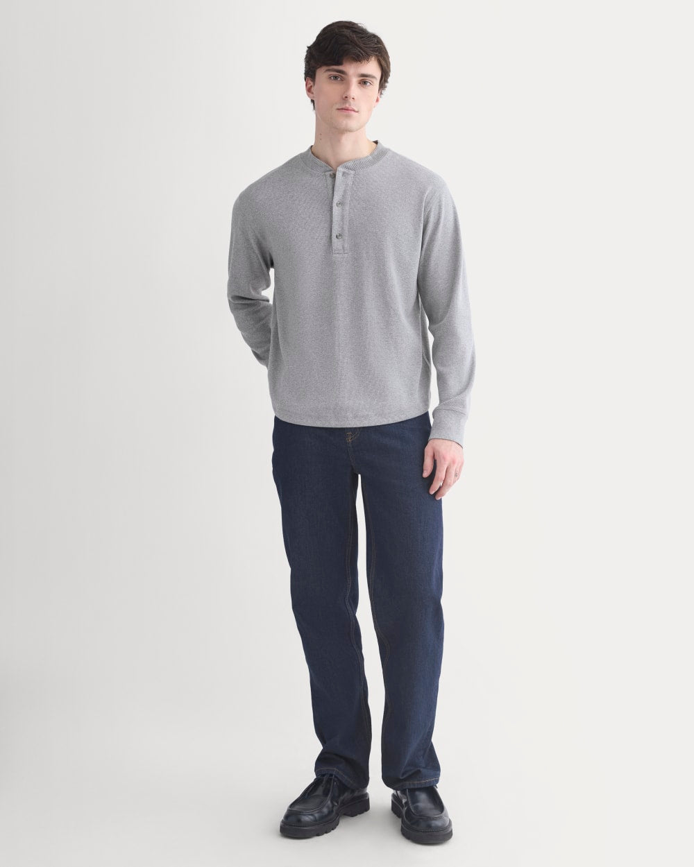 Vintage Rib Henley | Vintage Heather Grey