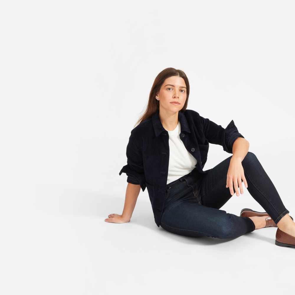 The Curvy Authentic Stretch High-Rise Skinny Jean | Dark Blue Wash | 26.5" Inseam
