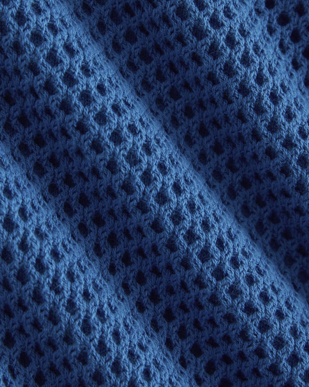 Mesh-Knit Short-Sleeve Dress | Imperial Blue