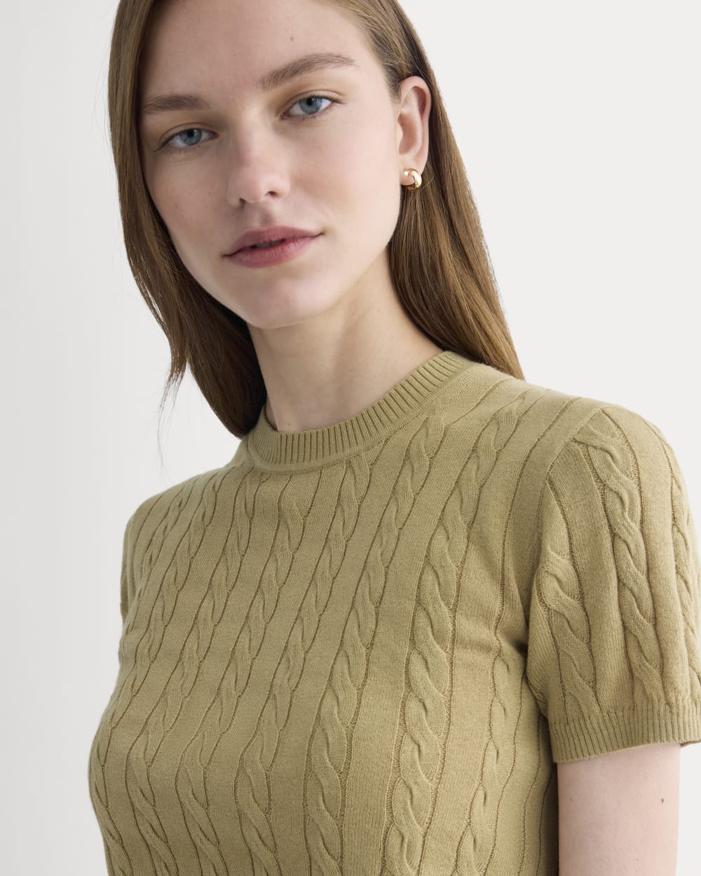 The Cable Crew in Cotton Cashmere | Classic Khaki