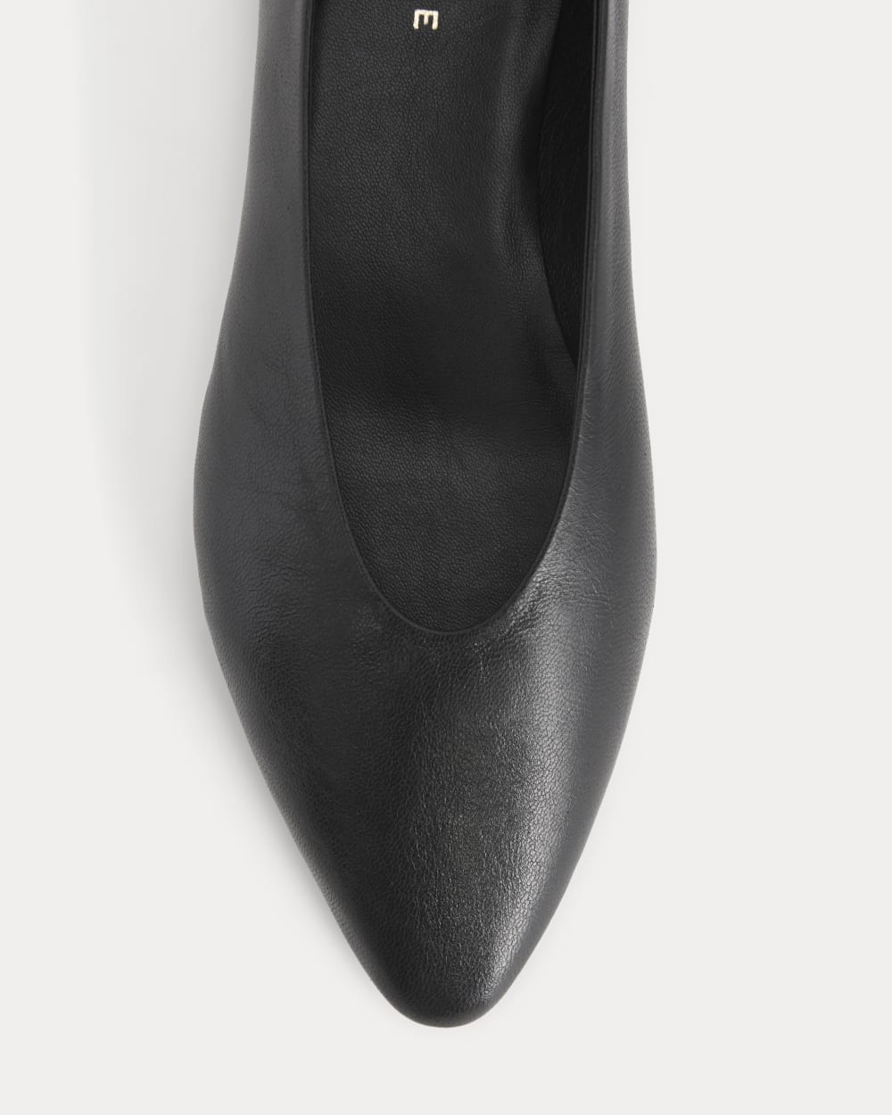 Made in Italy Almond-Toe Flat | Black Leather