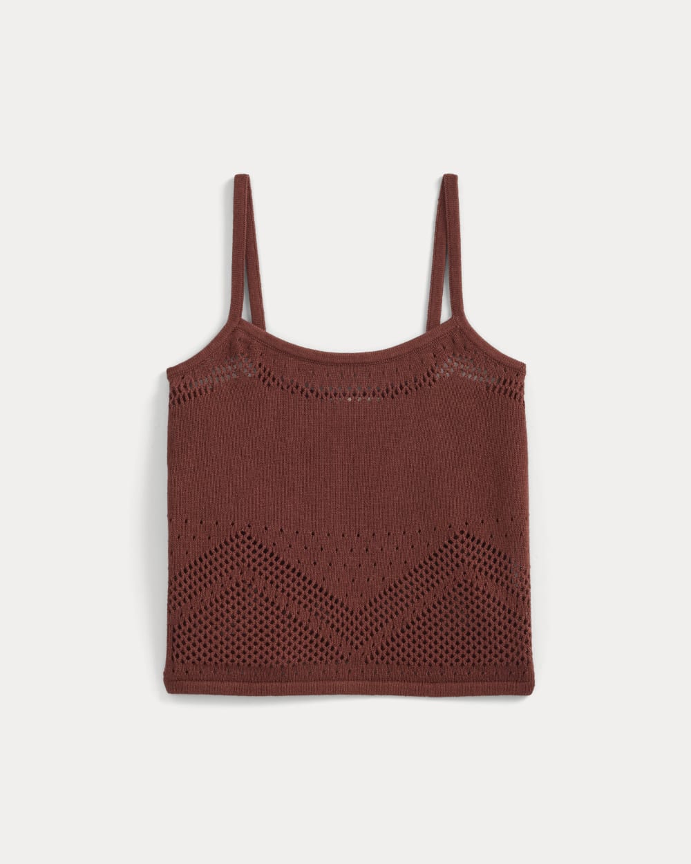 Lace-Knit Cami | Henna Red