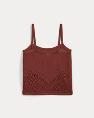 Lace-Knit Cami | Henna Red