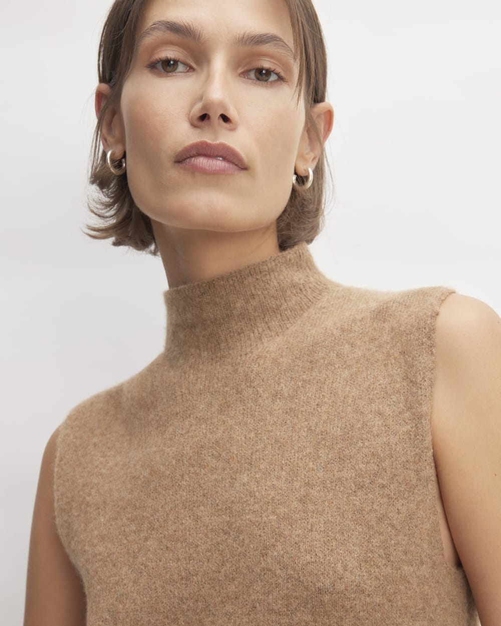 The Cozy-Stretch Sleeveless Midi Dress | Heathered Toasted Coconut